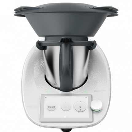 Thermomix TM6 - Edition Blanc scintillant , 1 an d’abonnement à Cookidoo, couvre-lame éplucheur+ votre découpe-minute
